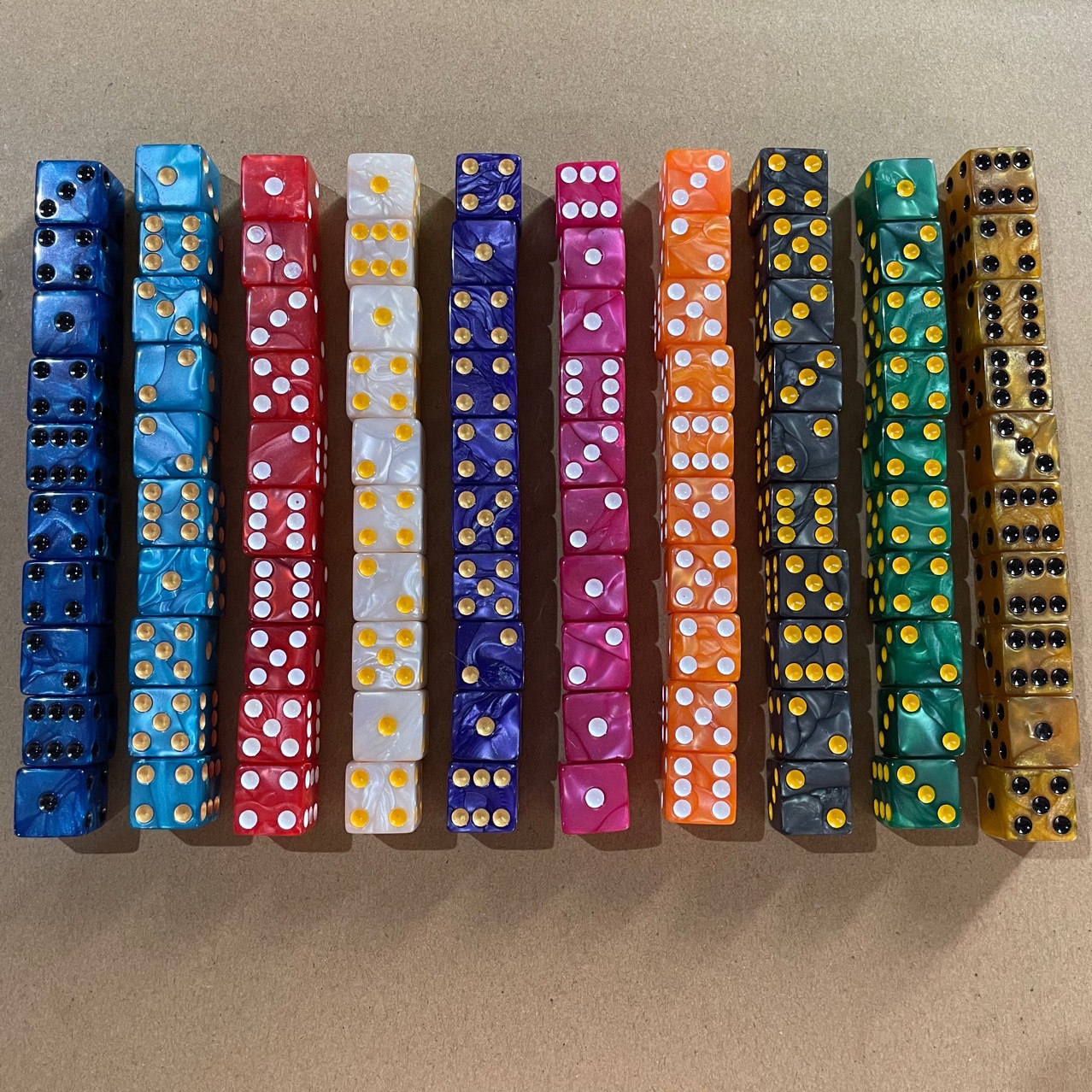16mm Square Corner Pearl Pattern Dice Large Aperture Points Color Set Marble Sulfur Pattern LAZADA Wal-Mart