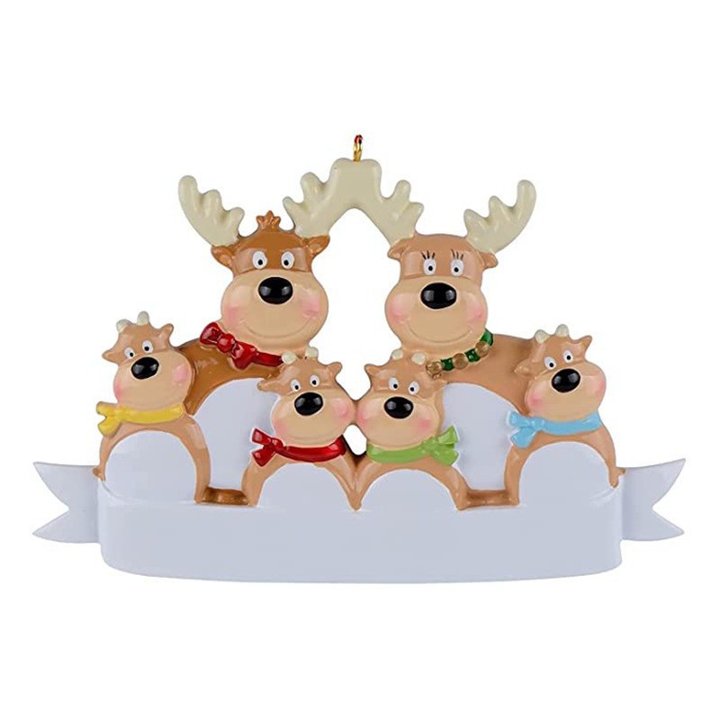 Picture of Christmas Reindeer Family Cute Home Pendant Christmas Elk Family Christmas Holiday Name Pendant