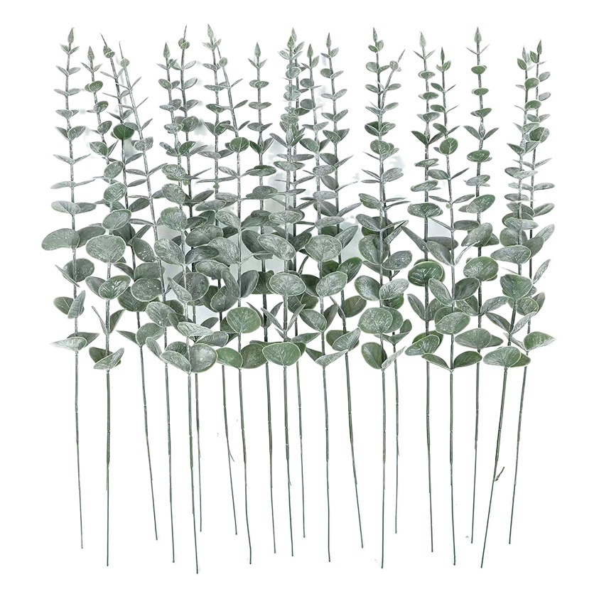 Cross-border artificial eucalyptus leaf stem eucalyptus leaf green branch decoration home decoration wedding green plant wholesale