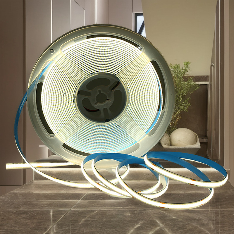 Low-Voltage Cob Light Strip 12V/24V Self-Adhesive Dual-Color Silicone Linear Led Recessed Without Main Light Slot, No Voltage Drop