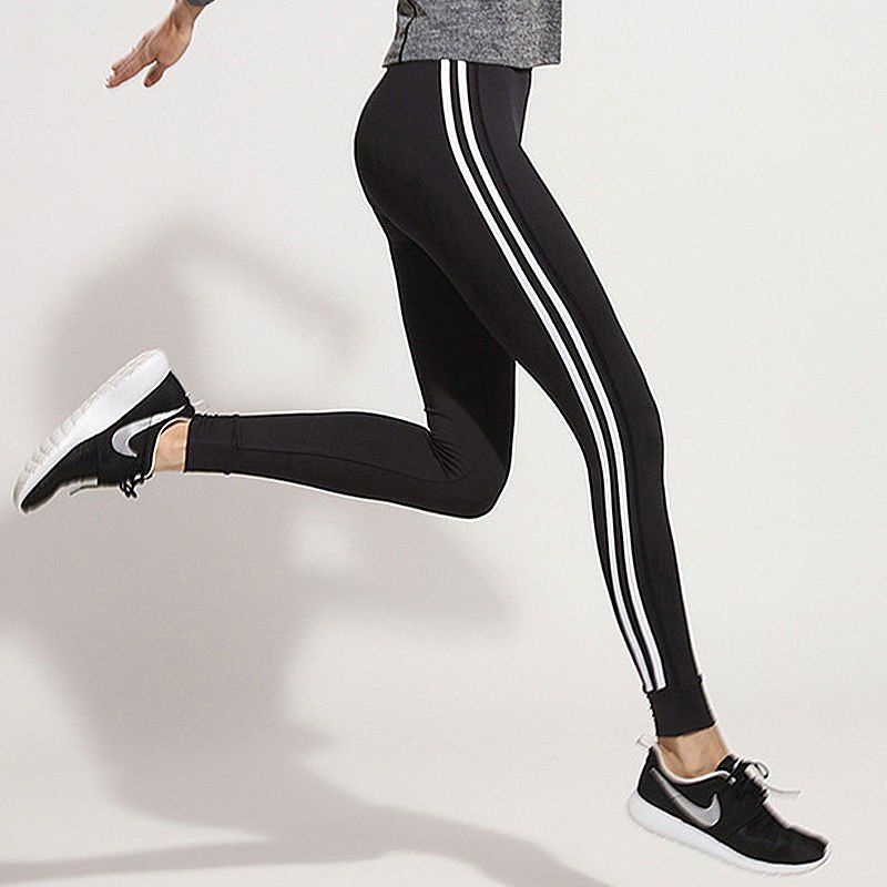 New yoga pants nude tight sexy quick-drying running sports elastic breathable cropped pants outer wear slimming summer