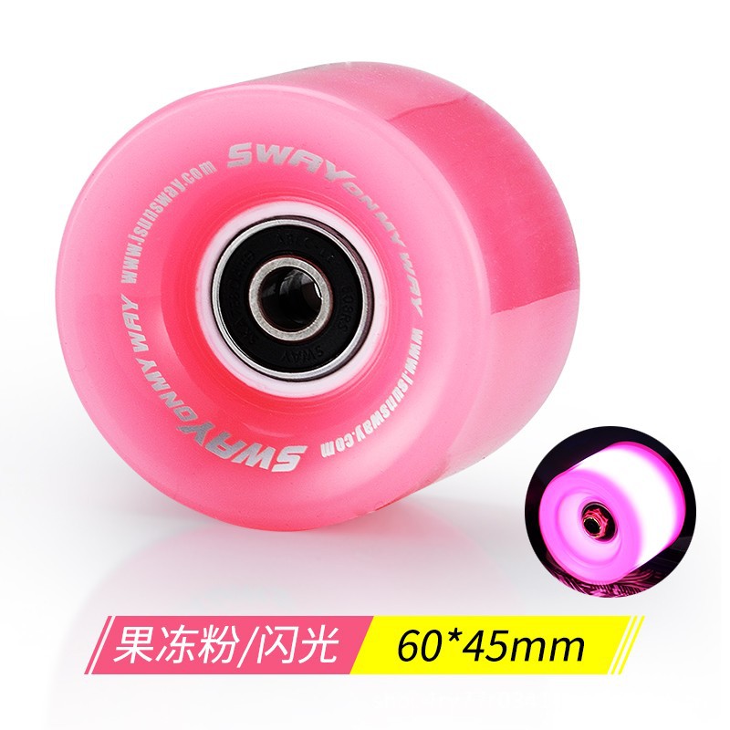 Picture of Skateboard Longboard Accessories Wheel Street Brush High Elastic PU Wheel Flash Four-wheel Skateboard Wheel Street Brush Wheel