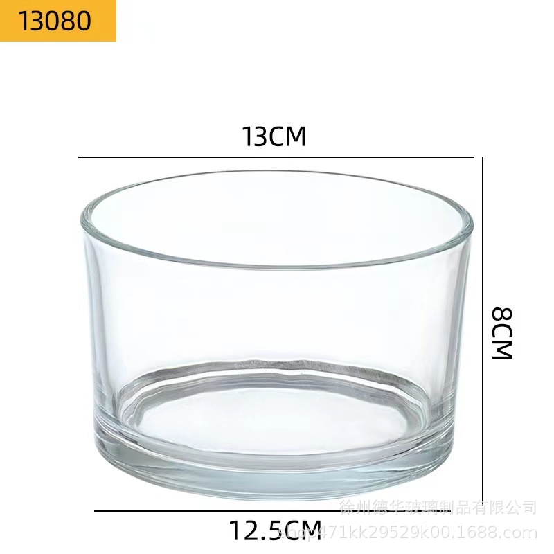Picture of Transparent candle cup glass jar bedroom romantic Candlestick cup color frosted glass container aromatherapy empty cup with lid