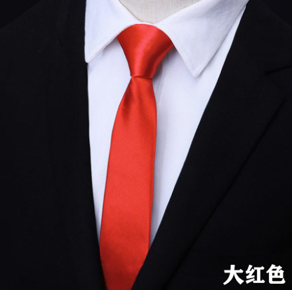 Picture of Tie men's zipper tie 5cm lazy solid color student dress Navy Red black wedding easy to pull factory wholesale