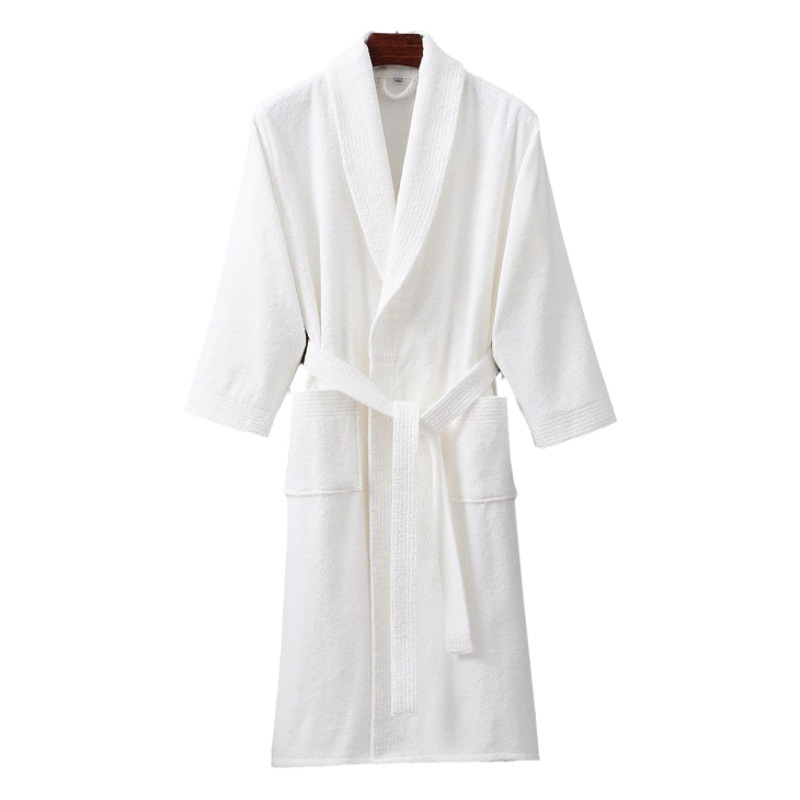 Hotel bathrobe cotton long bathrobe bed & breakfast nightgown men and women couple absorbent bath towel autumn and winter Four Seasons one-piece delivery