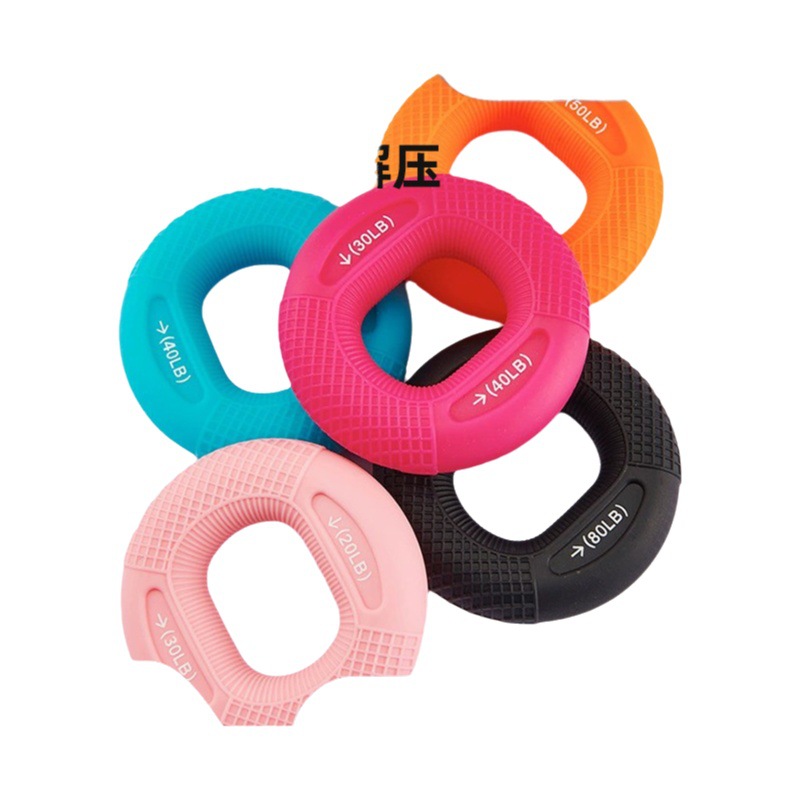 Wholesale Convex Flat Double Strength Grip Ring Finger Activity Strength Trainer Silicone Sports Fitness Gripper