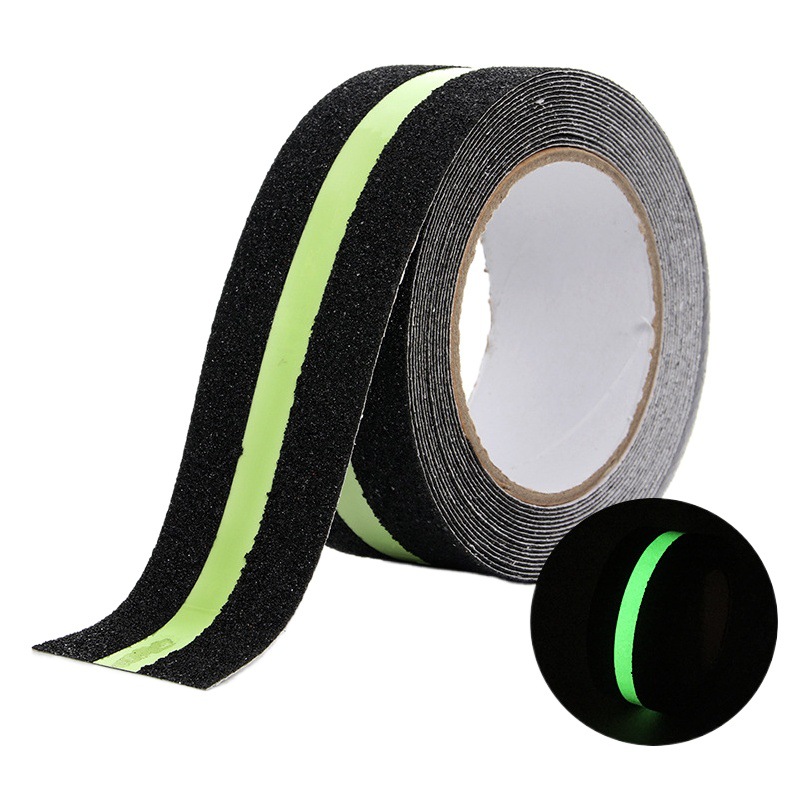 Cross-Border Pvc Anti-Slip Stair Anti-Slip Strip Sandpaper Black Luminous Warning Step Safety Wear-Resistant Sand Anti-Slip Tape