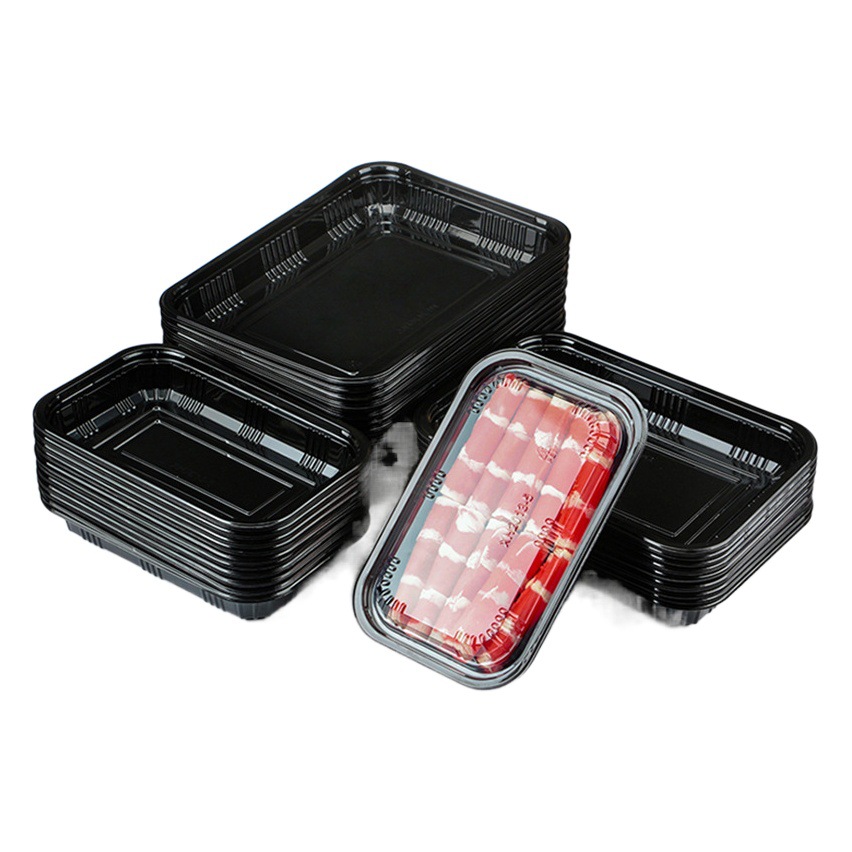 Wholesale Disposable Meat Roll Boxes, Food-Grade Beef Roll Boxes, Mutton Roll Plastic Boxes, Frost-Resistant Sealed Meat Slice Boxes with Lids