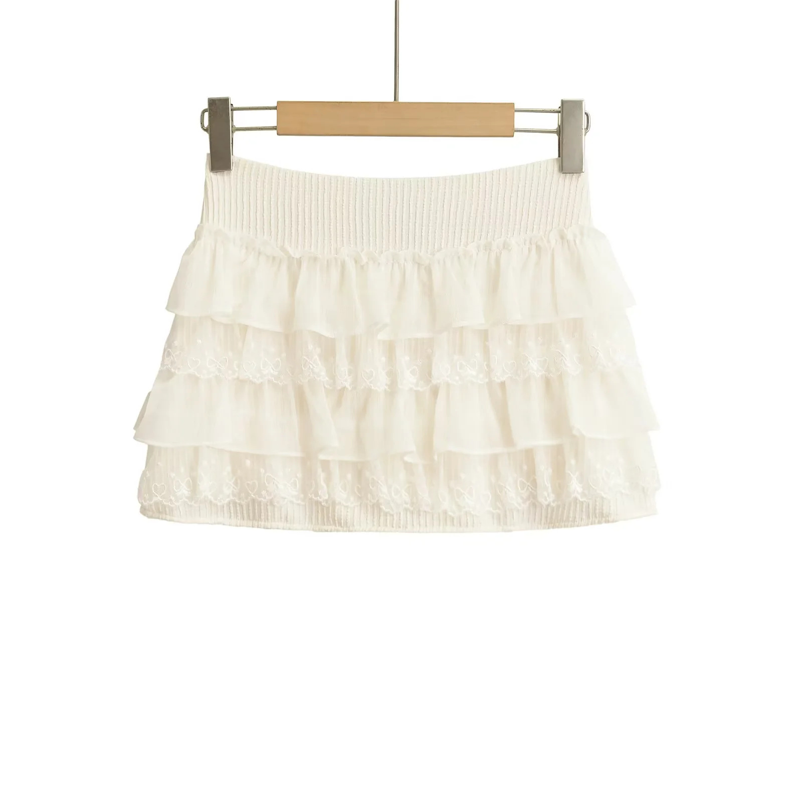 Korean Style Fresh Style Sweet Girl Styish Age-reducing Niche Skirt Elegant Lace Lace Design Cake Skirt