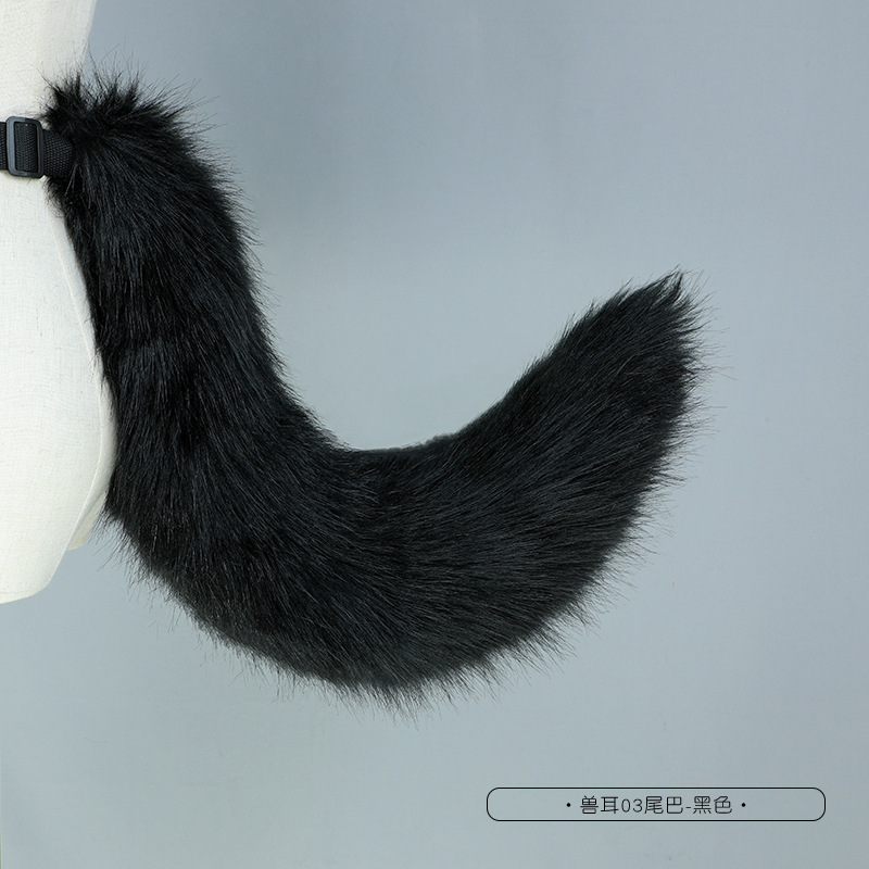Picture of Handmade Simulated Animal Tail Cute Cosplay Dress up Comic Exhibition Fashion Accessories Handmade Plush Fox Tail