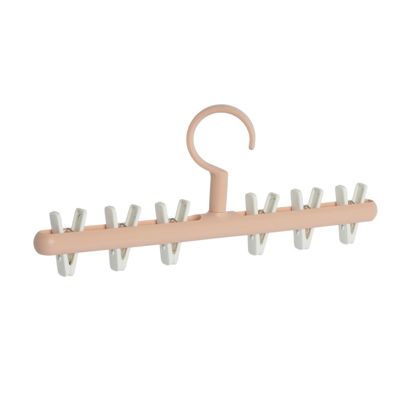 Picture of Household Clothes Rack Folding Clothes Drying Rack Storage Artifact Windproof Disc Clothes Rack Multi-clip Baby Socks Rack