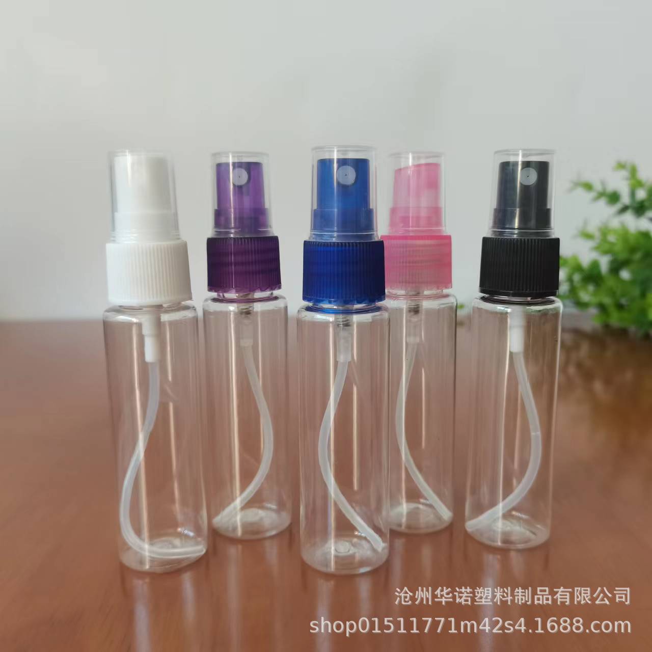 Wholesale 20-mouth slender 30ml fine mist spray bottle pet cosmetic liquid sub-bottle transparent packaging plastic bottle