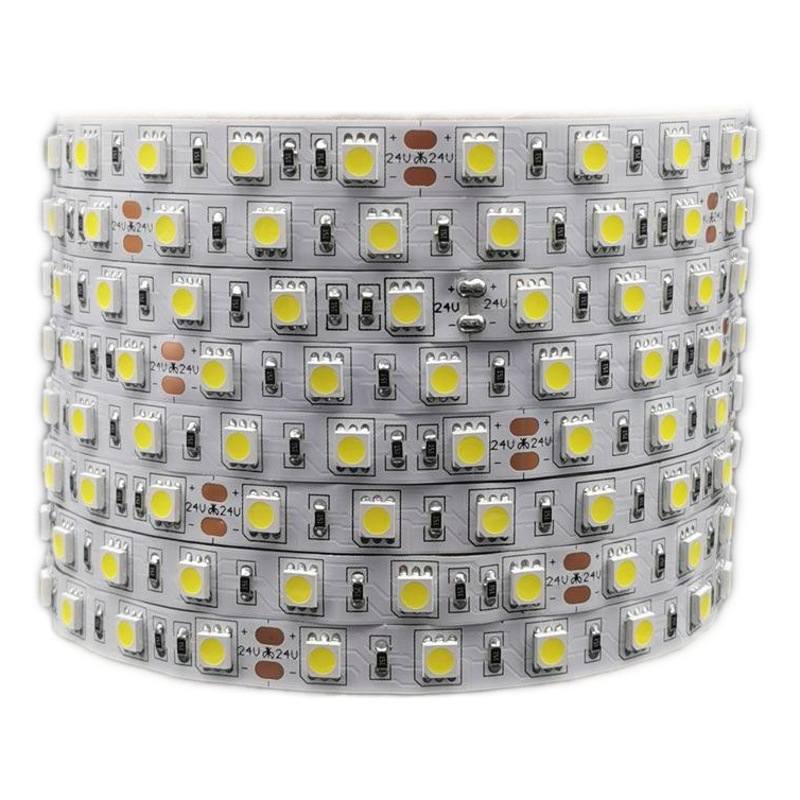 Soft Light Strip 5050 Low Voltage 24V Soft Light Strip Showcase Decoration Three Chip Waterproof Soft Light Strip 60 Beads/Meter