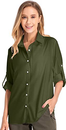 Picture of Women's Long-Sleeved Sun Protection Shirt Quick-Drying Outdoor Fishing Hiking Shirt