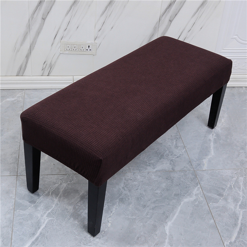 Picture of Elastic Household Long Bench Cover Corn Plaid Thickened Piano Cover Makeup Stool Cover Shoe Changing Stool Cover