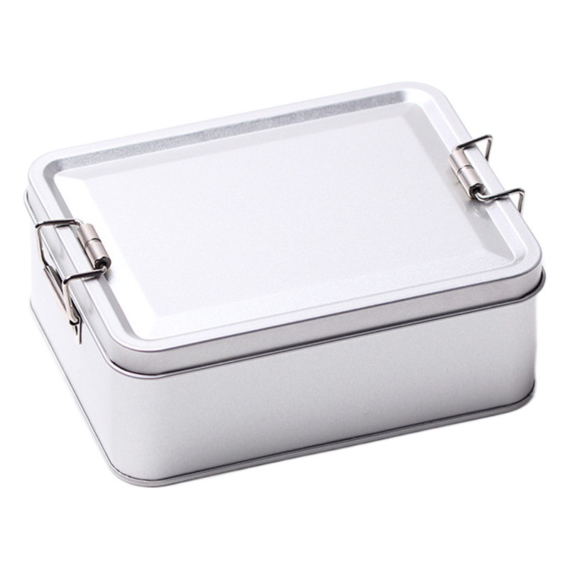 In-Stock Square Tin Boxes with Clasps, Tea Tin Boxes with Locks, Pineapple Cake and Tiramisu Tin Boxes with Clasps