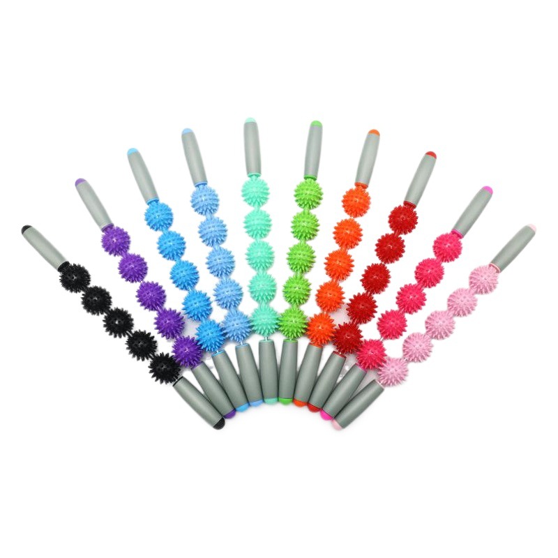 Hedgehog ball massage stick yoga massage stick muscle relaxation ball massage stick fascia stick Mace massage yoga