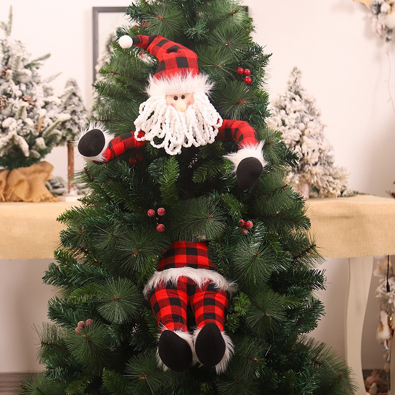 Cross-border New Christmas Tree Decorations Santa Claus Doll Elf Tree Holiday Home Shopping Mall Decoration Supplies