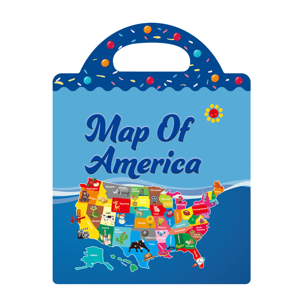 Picture of Cross-border DIY fun children's scene sticker book early education concentration training can be moved repeatedly paste quiet book