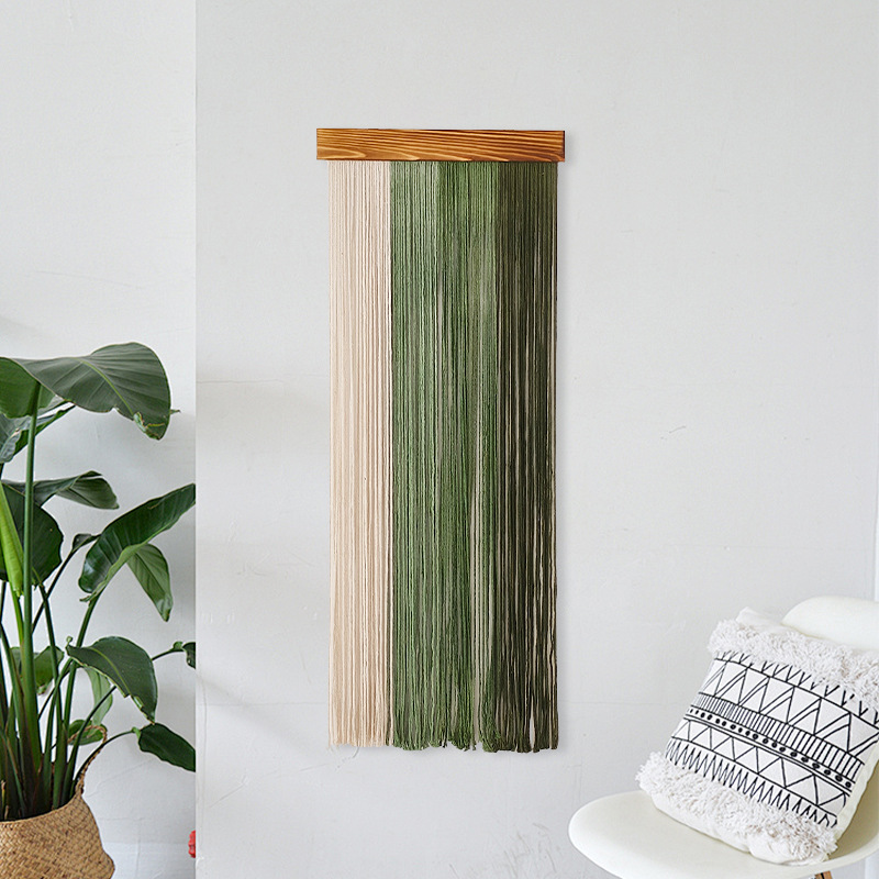 Picture of Cross-Border Tassel Woven Tapestry Bohemian Home Decoration B&B Wall Hanging Wooden Board Ins Style
