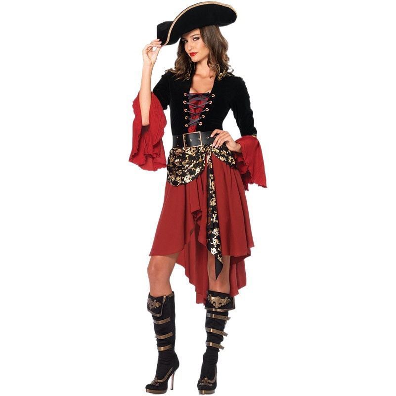 2022new women's pirate costume Halloween costume European and American game uniform role play cosplay clothing