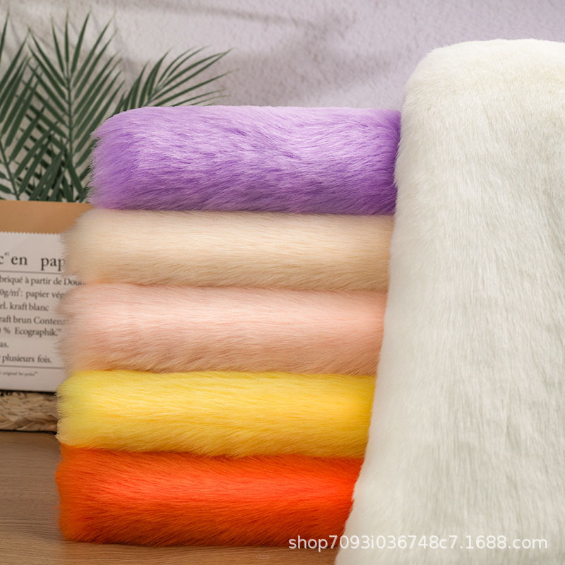 imitation rabbit fox beast fursuit fur plush fabric bag counter display background cloth diy handmade fabric
