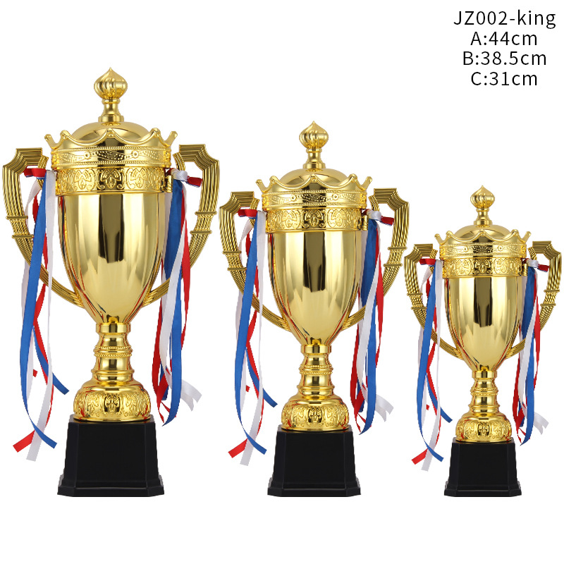 Picture of Universal metal crown trophy Sports Basketball football crown trophy binaural Gold Cup with lid logo can be added