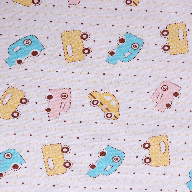 Picture of 40s Cartoon Knitted Printed Fabric in stock Supply Cotton Wool Fabric Cotton Printed Composite Bamboo Fiber Diaphragm Pad