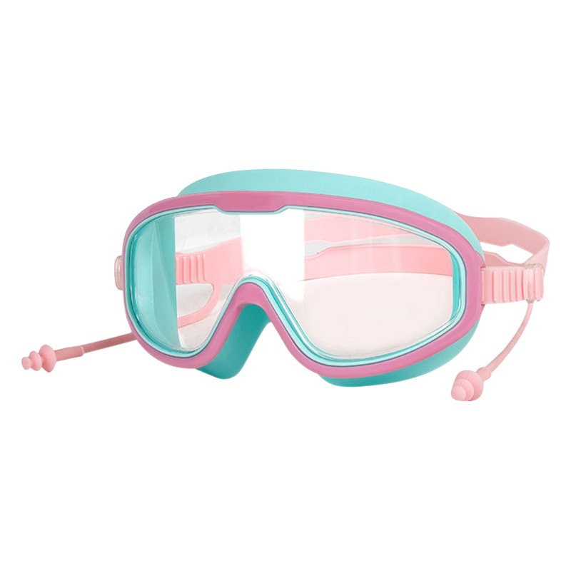 Strictly selected fashion ladies large frame swimming goggles HD anti-fog goggles earplugs integrated diving goggles swimming equipment wholesale