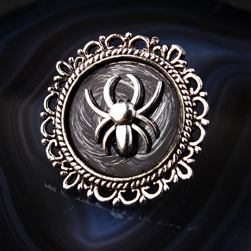 Picture of European and American ebay Explosions Overseas Gothic Evil Poisonous Spider Earrings Black Widow Rune Wizard Pagan Earrings