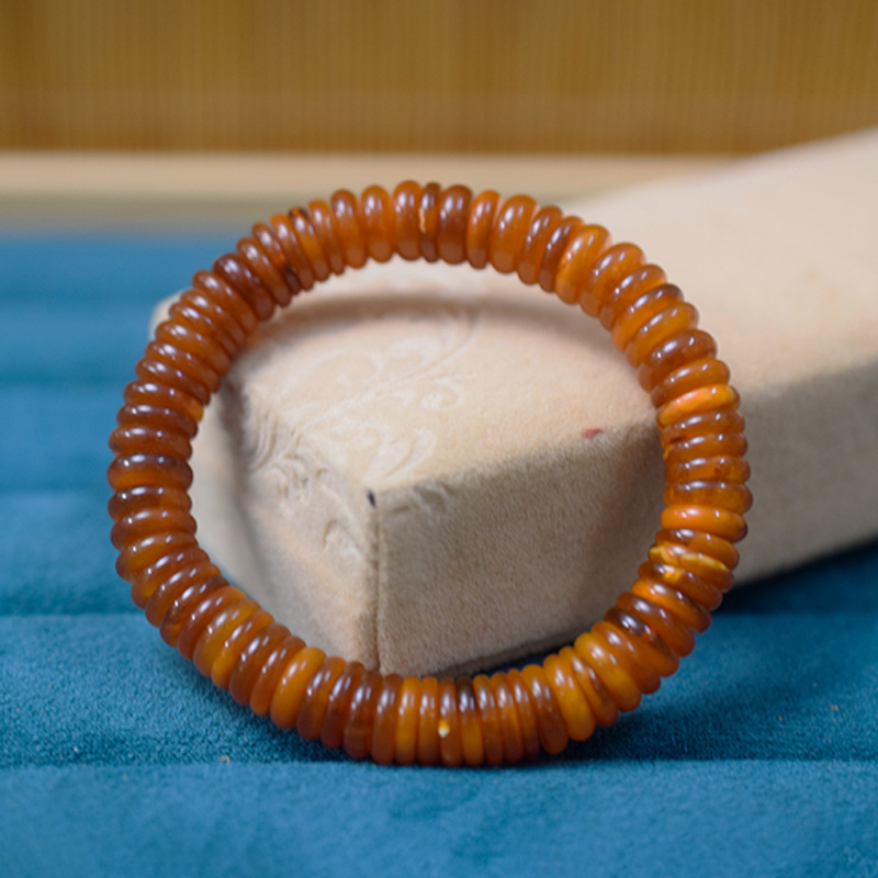 Picture of Natural Baltic Bracelet Amber Beeswax Old Spacer Bracelet Wax Full All-match Accessories White Beeswax