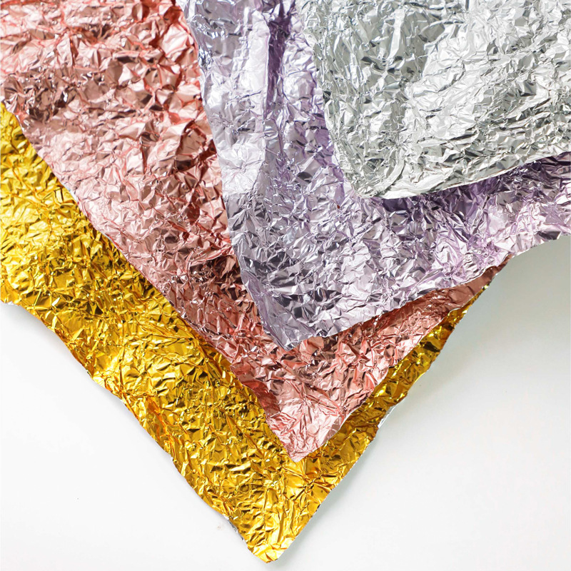 Florist Shaped Tin Paper Tin Foil Paper Color Pleated bouquet Flower Lining Paper Flower Packaging Floral Material Silver