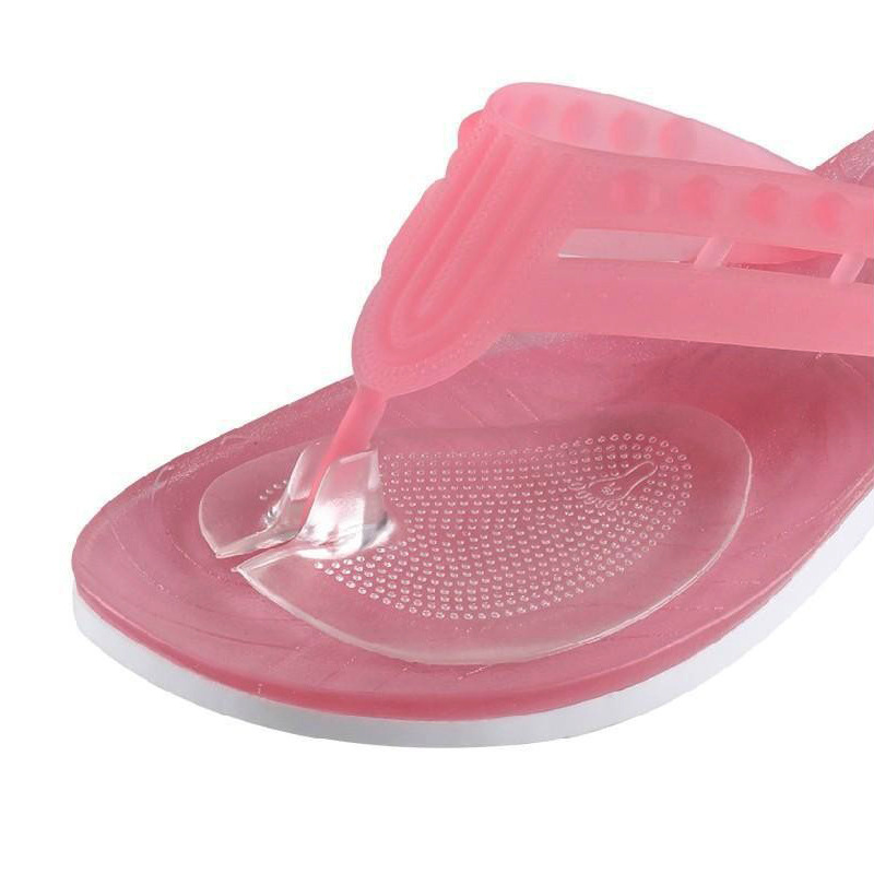 Picture of Silicone flip-flops flip-flops anti-pain slip-grinding front palm pad flip-flops pad transparent soft