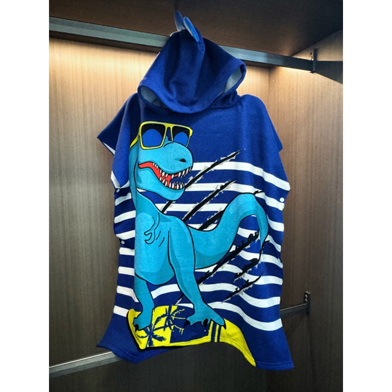 Picture of Children's Bath Towel Hooded Poncho Bathrobe Super Soft Wearable Baby Absorbent Towel for Boys and Girls Swimming
