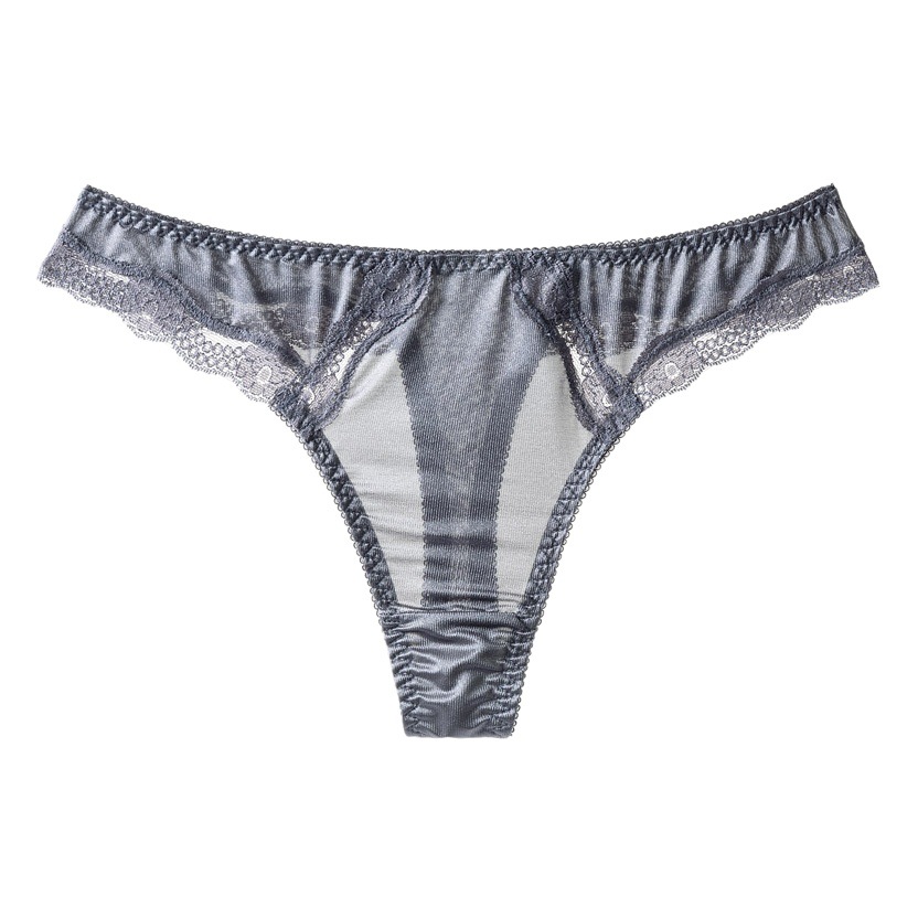 Ice Silk Light sense T pants lace stitching high elastic comfortable sexy hot sexy underwear peach hip yoga fitness pants