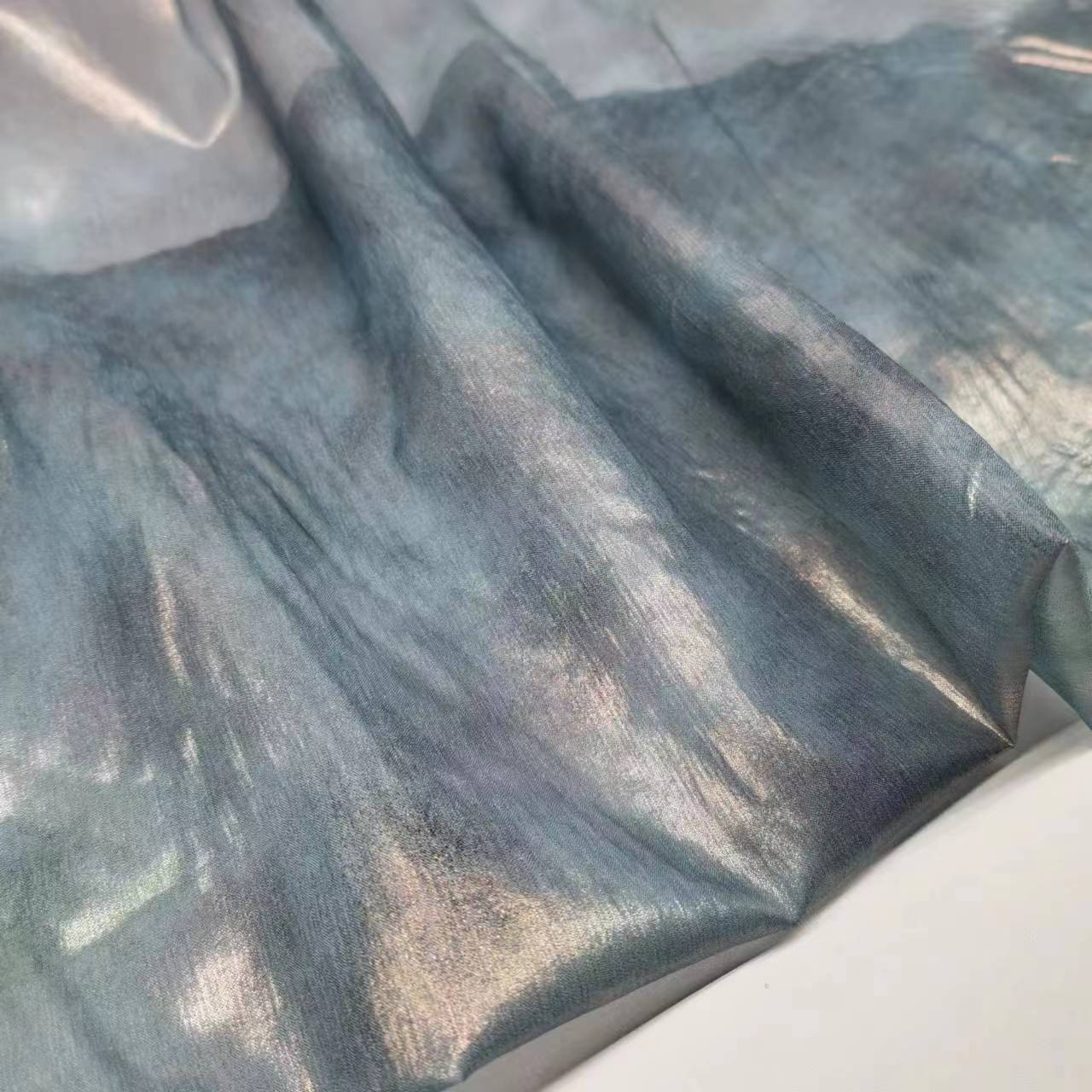 100% Silk Chiffon Bronzing Fabric 6 Mm Silk Chiffon dress Silk Scarf Wide Fabric