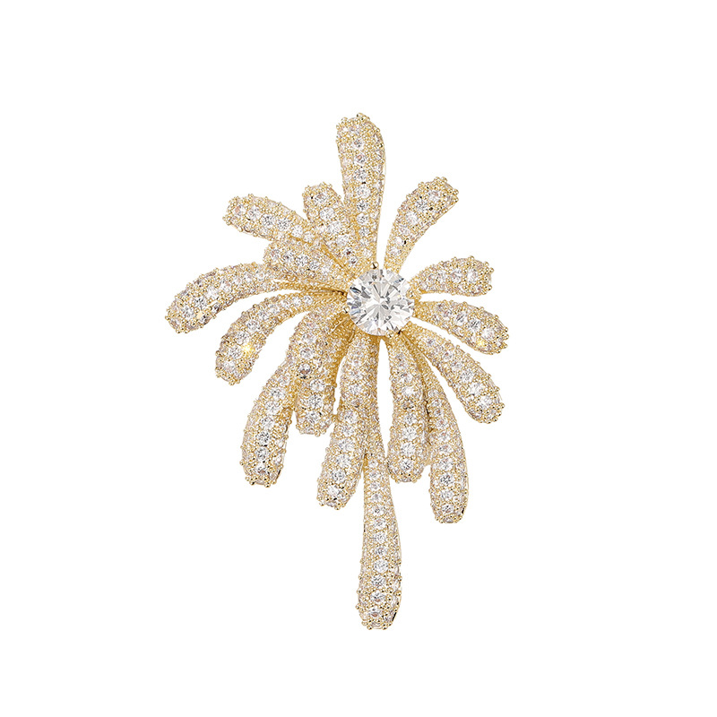 Picture of Sky luxury jewelry high-end brand heavy industry hot natural pearl fireworks brooch can be used for batch testing certificate