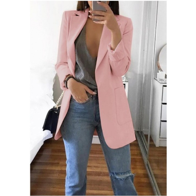 Picture of Wish Amazon 2021 European and American fashion lapel slim cardigan elegant suit jacket women