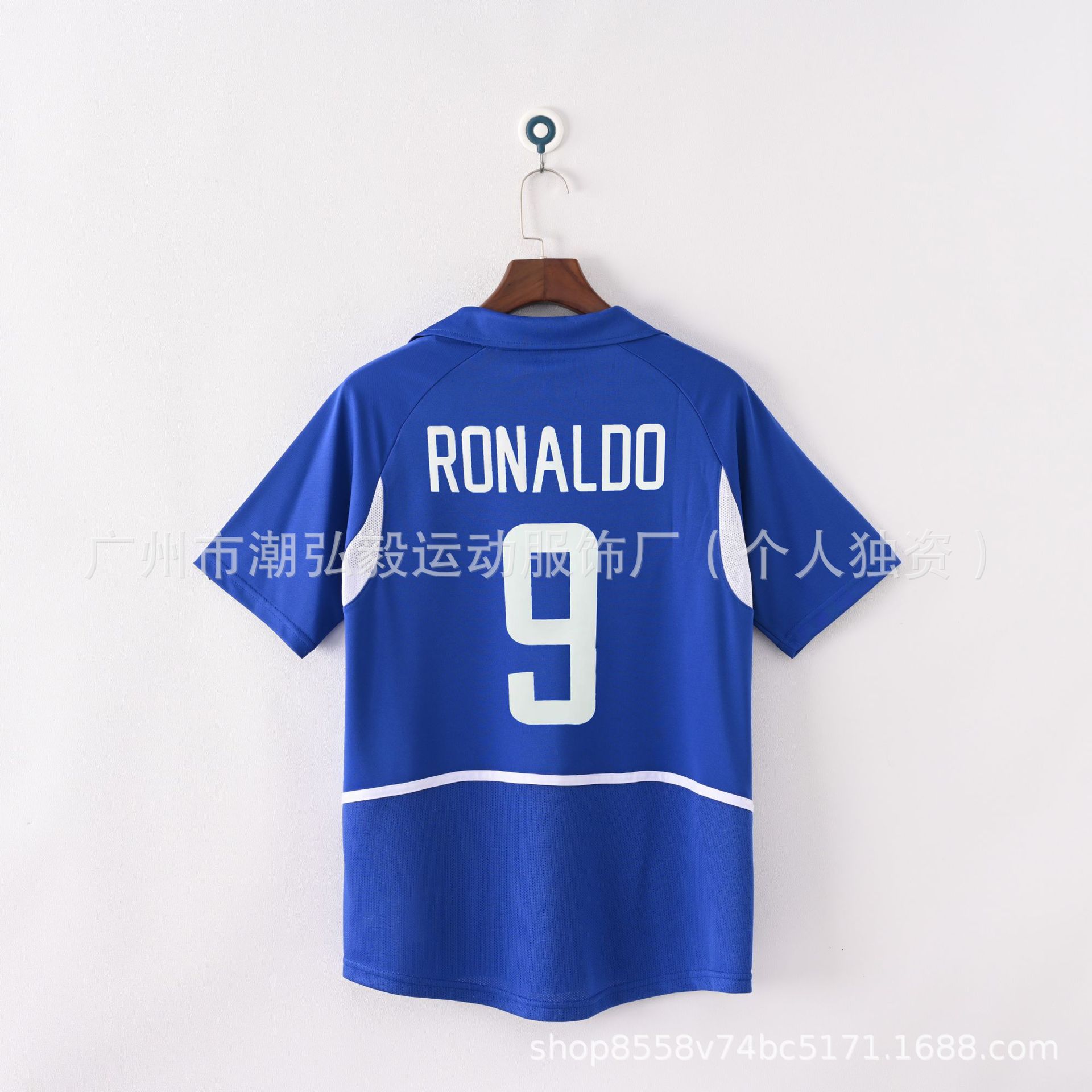 Picture of Wholesale Vintage 980204 World Cup Brazil Jersey No. 9 No. 10 Ronaldo Vintage Jersey Soccer Uniform