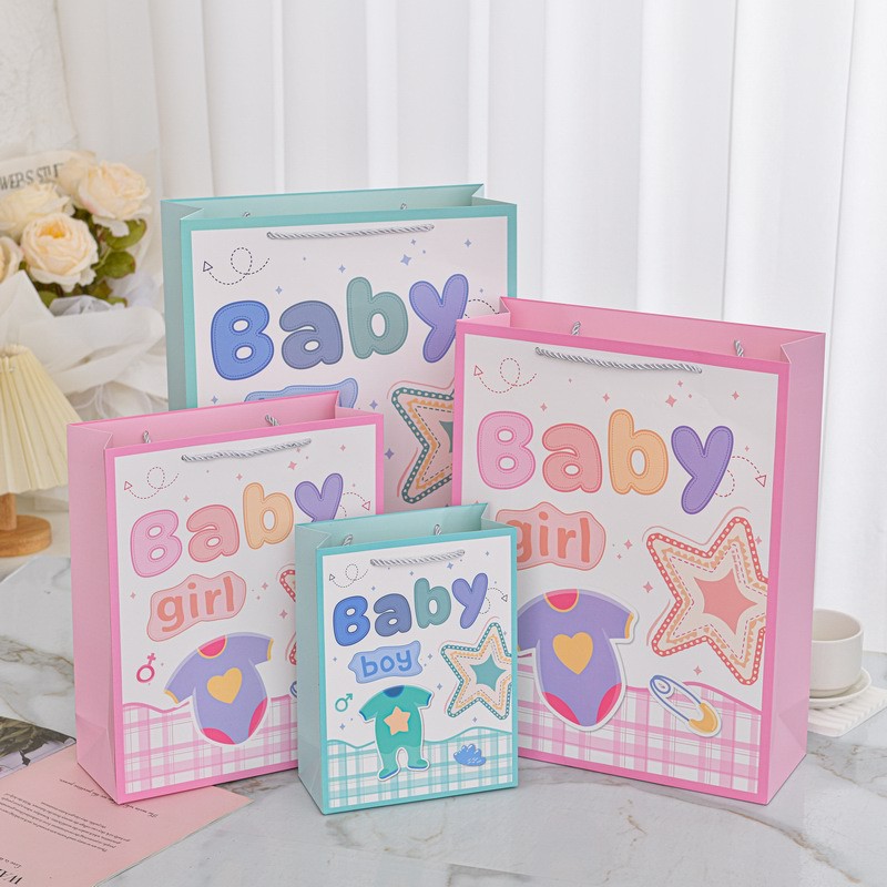 Children's Day Gift Bag Children's Gift Giving Accompanying Gift Bag Small Boys and Girls Hand Paper Bag Back Gift Packaging