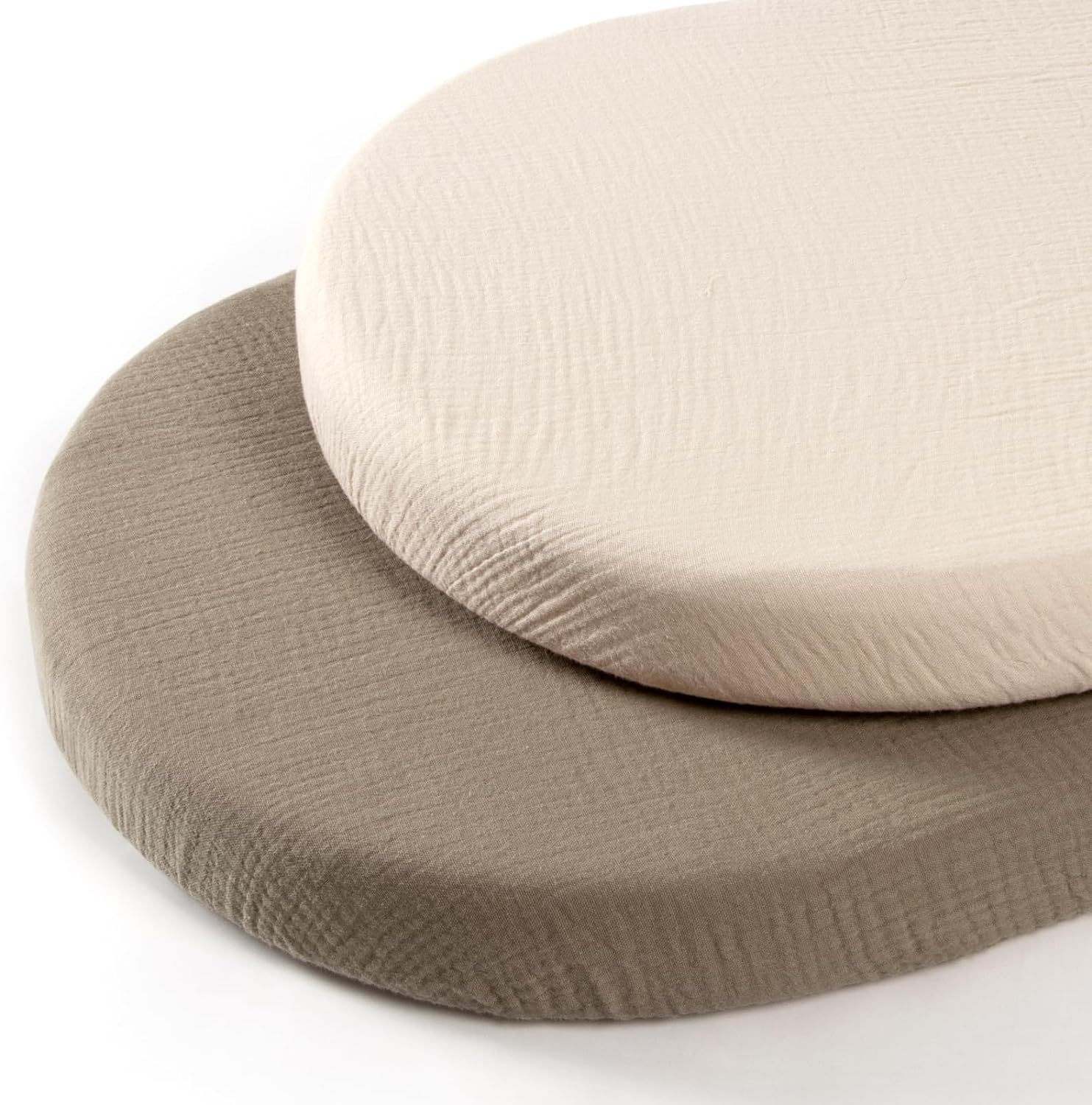 Picture of Cross-border Baby Cradle Bed Cover 2-piece Muslin Breathable Cotton Yarn Cradle Mattress Removable Change Cover