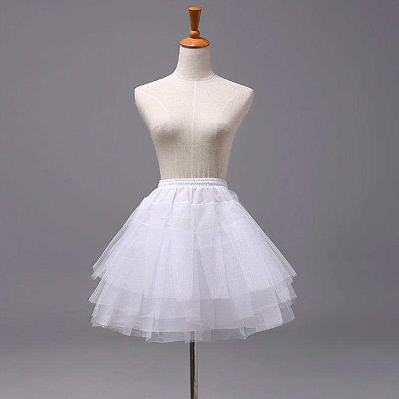 Picture of Bridal skirt lolita skirt boneless hard Net violence gauze wedding dress tutu skirt lining adult lolita skirt