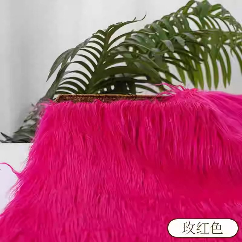 Picture of Falling Wool Plush Fabric 9cm Beast Dress Beast Hair Long Hair Roll Bundle Fried Hair Long Hair Hand-made Cotton Doll DIY