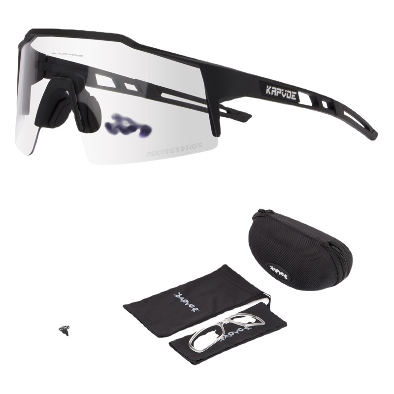 kapvoe Riding Glasses New Photochromic Mountain Road Bike Cross-border Goggles Sport for Men and Women