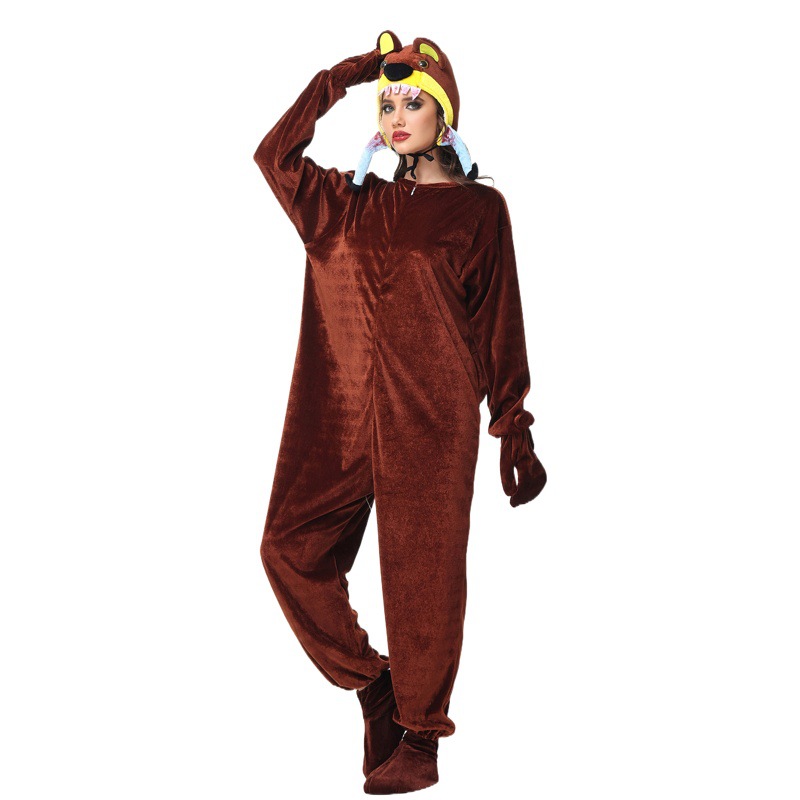 S-L Animal Coat Coat Eater Man Bear Festival Stage Performance Costume Halloween Cosplay Uniform