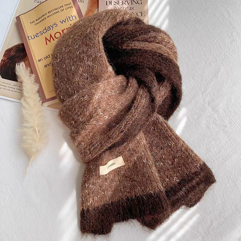 Picture of Small Sweet Potato Blogger recommend Wool Scarf Women's Winter 2024 New Korean Style All-match Atmosphere Warm Neck Protection