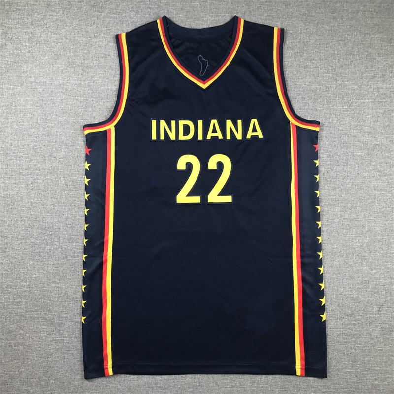 Embroidered Indiana Mania 22 dark blue Clark Basketball Suit INDIANA CLARK basketball