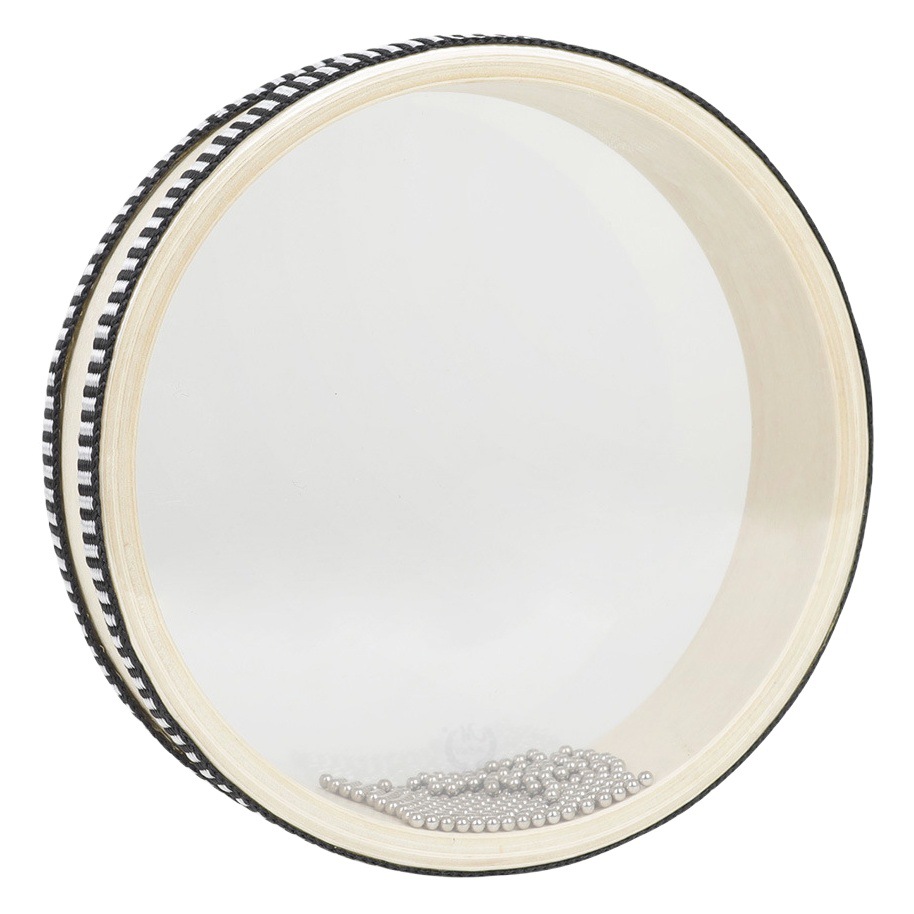 6-inch Double-sided Transparent Wooden Black Edge Ocean Drum Wave Drum Sea Sound Orff Musical Instrument Early Childhood Teaching Aware