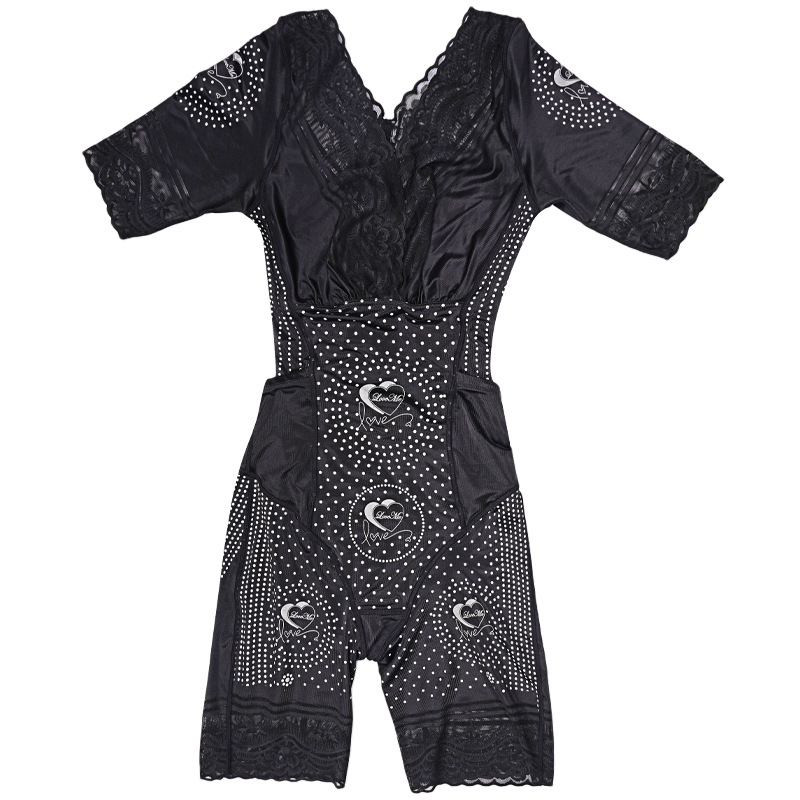 Picture of 8162 Factory Direct Supply Body Shaping Underwear Body Shaping Body Belly Tight Waist Slim Leg Hip Short Sleeve Open Crotch Jumpsuit