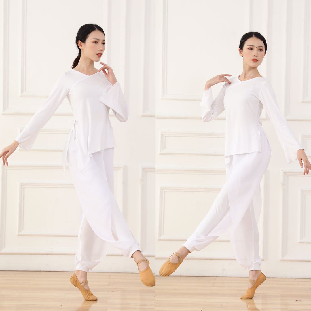 Picture of New Dancing Clothes suit Modern Body Classical Folk Dance Elegant Chiffon Fairy Slimming Long Sleeve Dancing Women